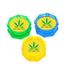 50mm plastic herb grinder weed grinder 2 parts herb mill muller custom logo herb crusher smoking accessories